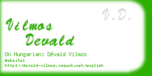 vilmos devald business card